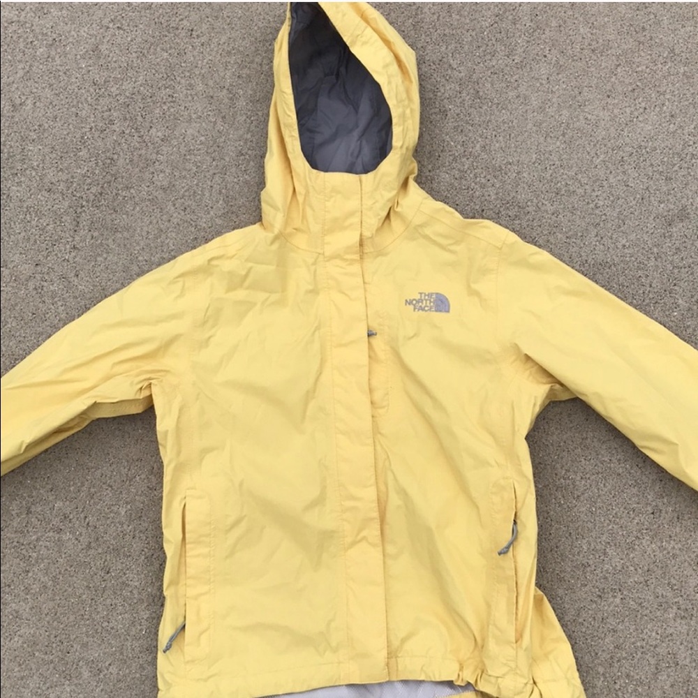 Yellow North Face Rain Jacket